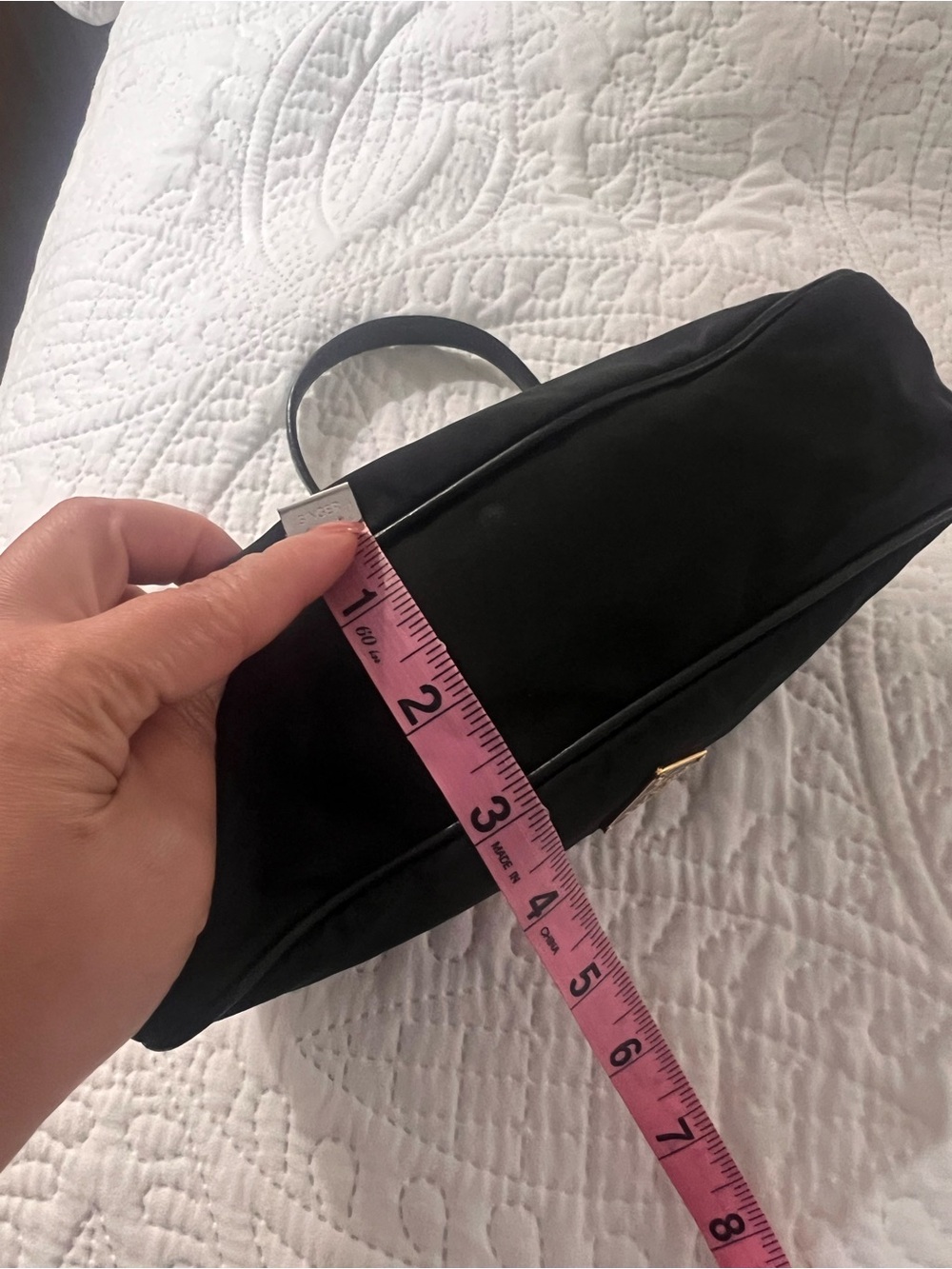 Authentic Prada Black Nylon Mini Shoulder Bag with Gold Hardware - Picture 14 of 14